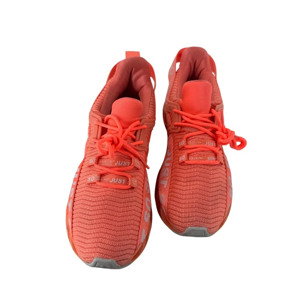 Just So So Womens Orange Blade Sole Walking Running Sneakers Size 39 Non Slip